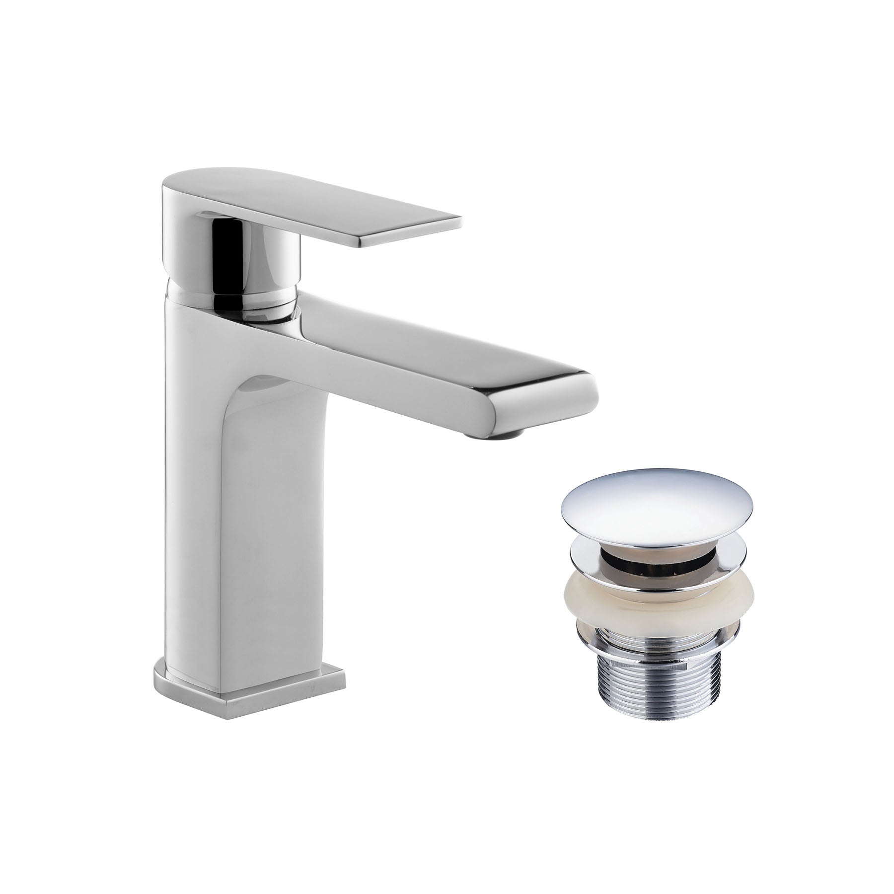 Dora Regular Basin Faucet W.Automatic Drain Plug Click-Clack-Brass