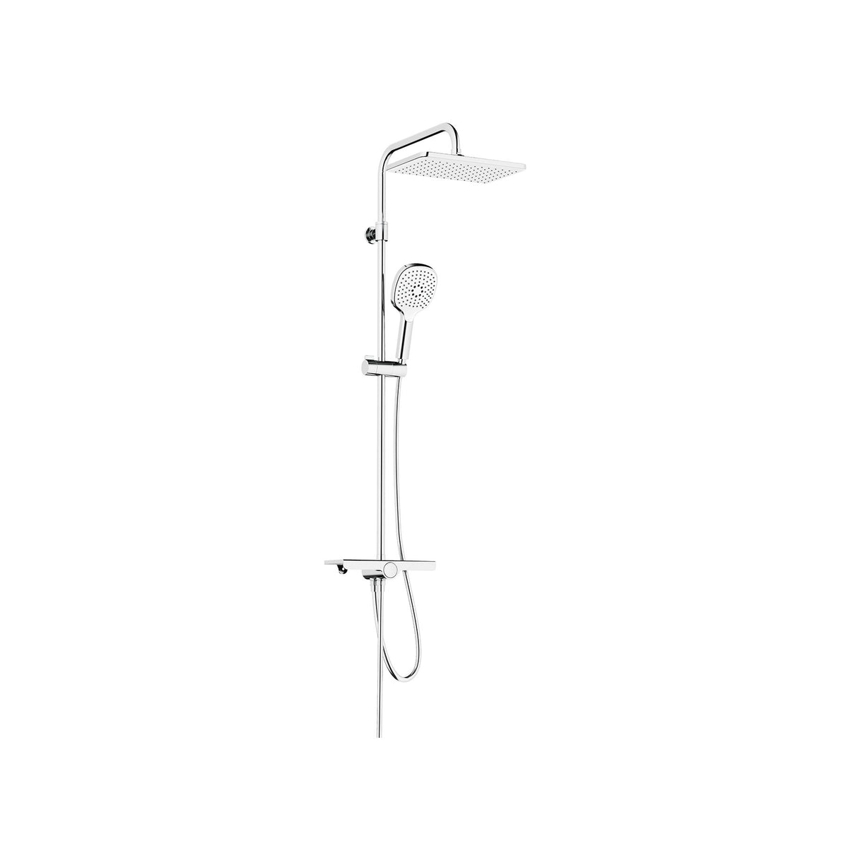 Adell Shelfy Rain Duş Seti – Krom